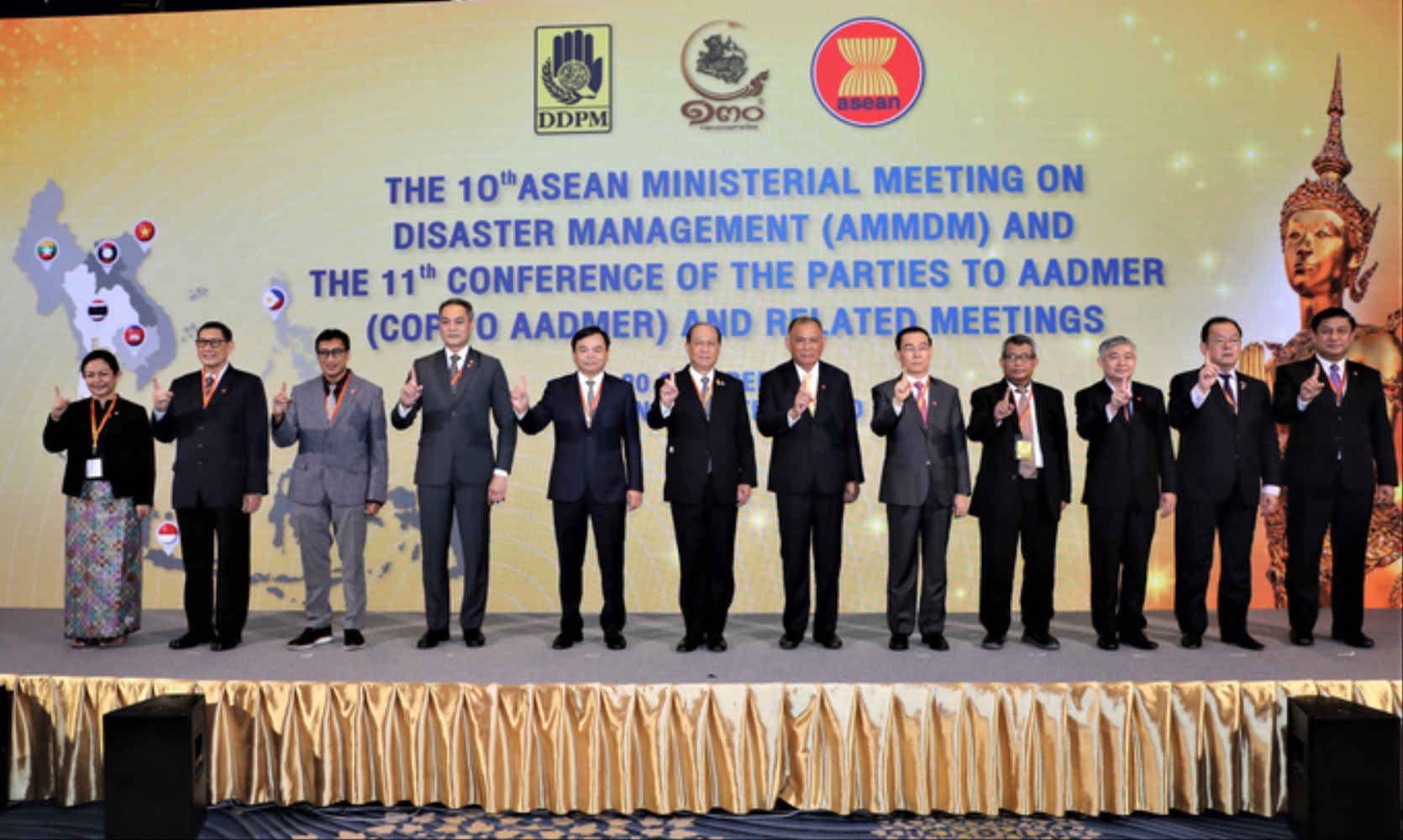 Các đại biểu tham dự Hội nghị Bộ trưởng ASEAN về Quản lý thiên tai lần thứ 10, năm 2022 tại Bangkok, Thái Lan.