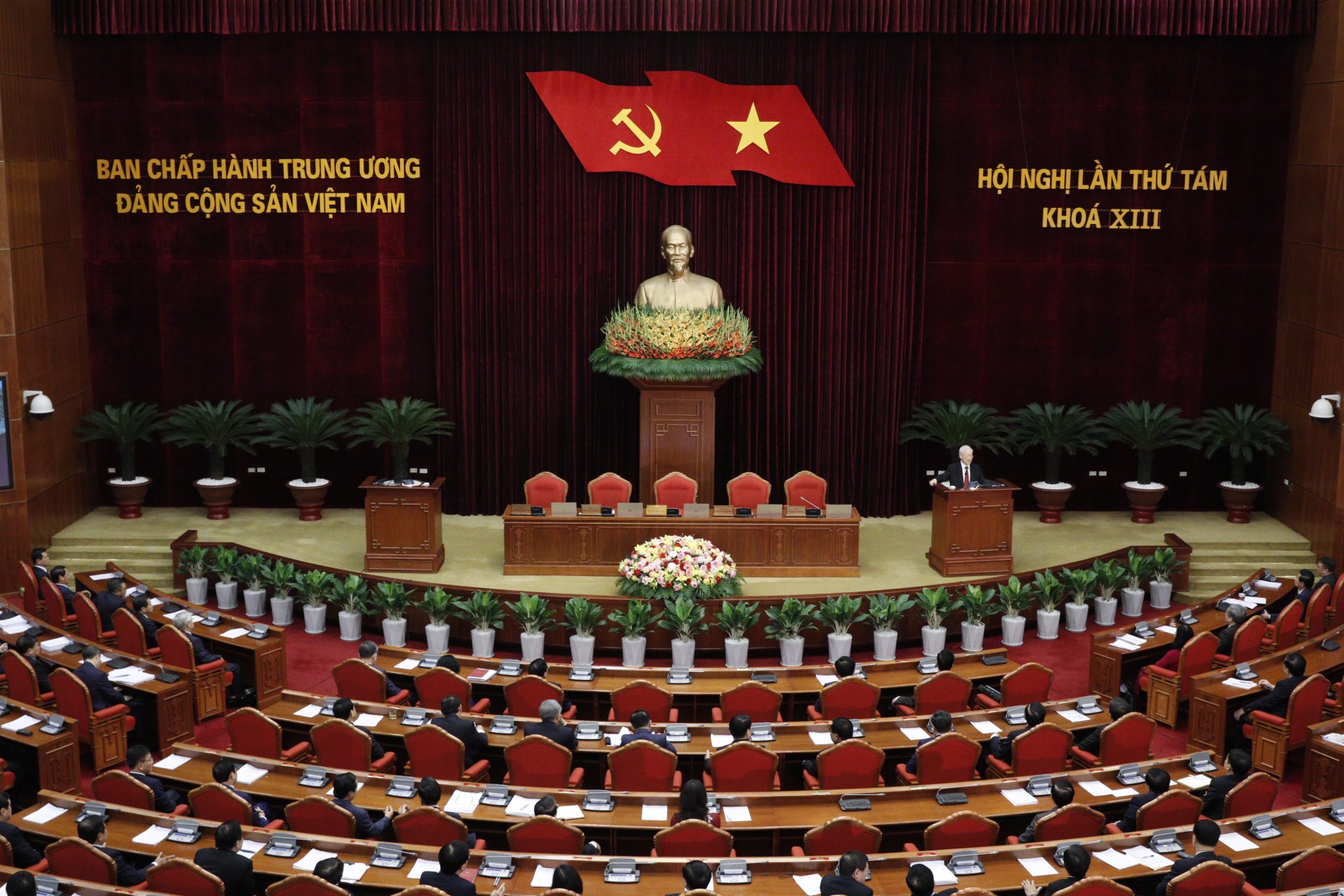 Bế mạc Hội nghị lần thứ 8 Ban Chấp hành Trung ương Đảng khóa XIII. Ảnh: VGP