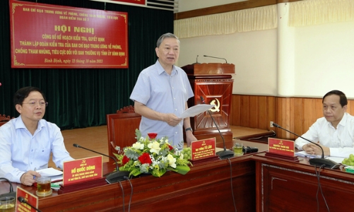 Công bố thành lập Đoàn kiểm tra về phòng, chống tham nhũng, tiêu cực đối với Ban Thường vụ Tỉnh ủy Bình Định