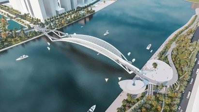 Design of pedestrian bridge crossing Saigon River approved