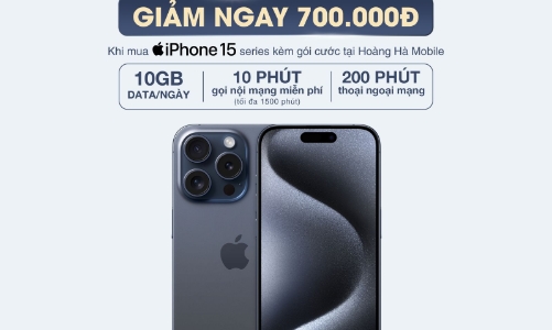 Cơ hội mua iPhone 15 chỉ từ 20.690.000đ khi mua gói cước độc quyền từ nhà mạng MobiFone