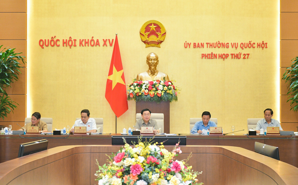 Ủy ban Thường vụ Quốc hội cho ý kiến về việc chuẩn bị Kỳ họp thứ 6, Quốc hội khoá XV. Ảnh: Quốc hội