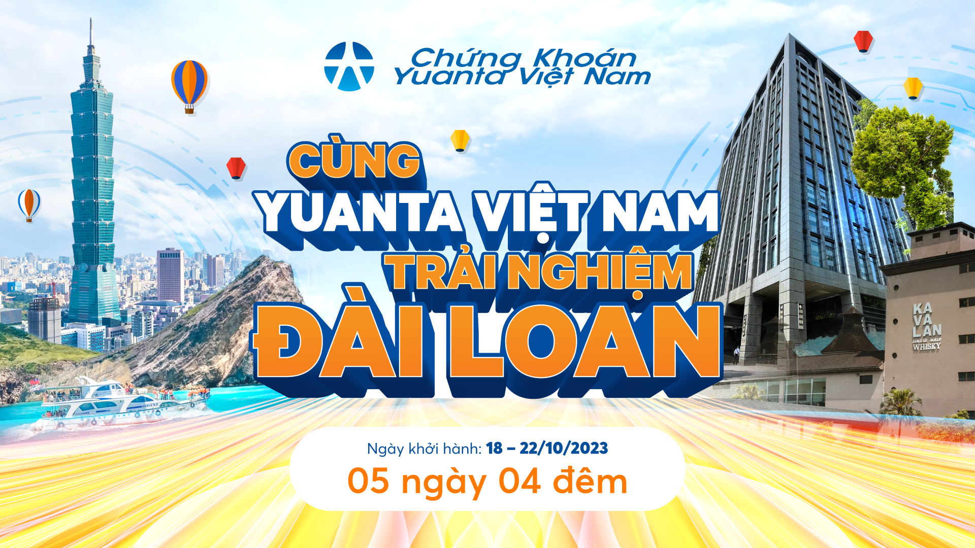 Hành trình đặc biệt “Cùng Yuanta Việt Nam trải nghiệm Đài Loan” dành cho các khách hàng VVIP của Chứng khoán Yuanta Việt Nam.