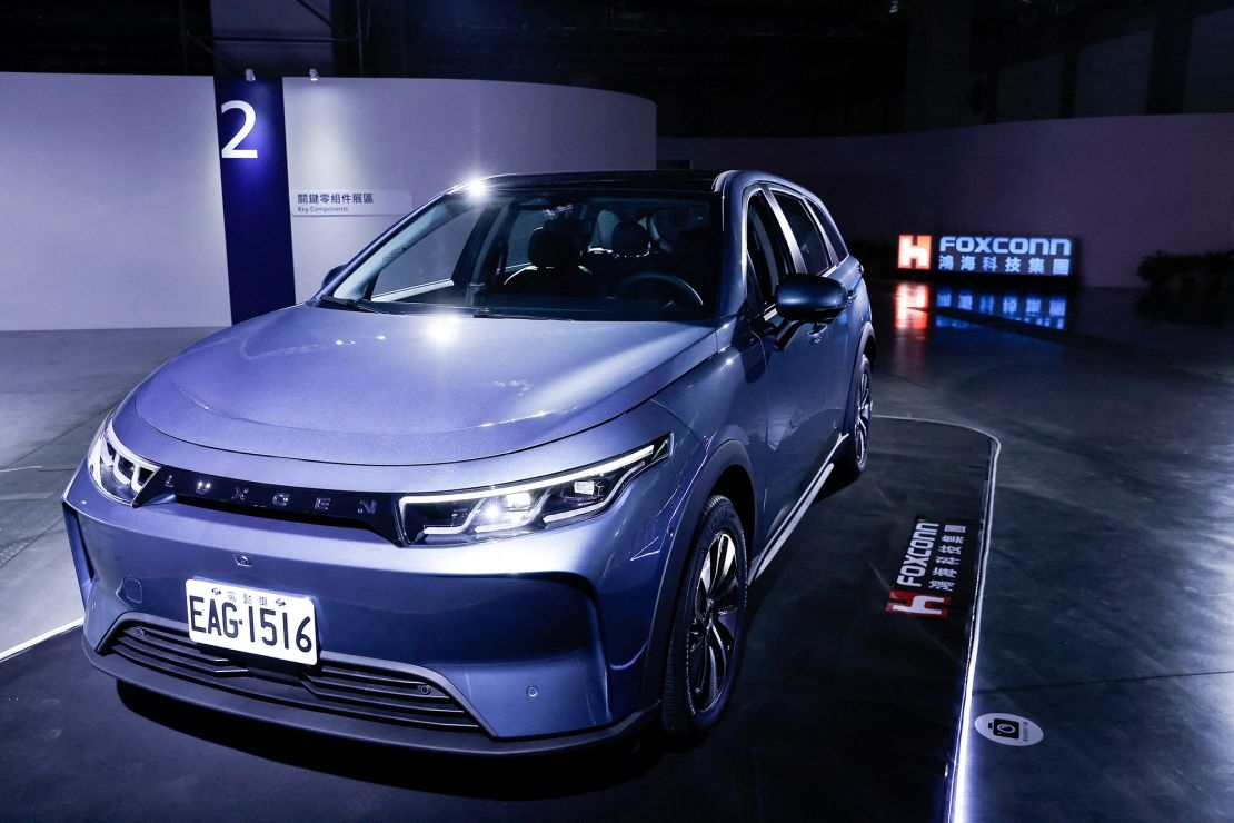 Mẫu EV mới của Foxconn trưng b&agrave;y trong Ng&agrave;y hội C&ocirc;ng nghệ thường ni&ecirc;n&nbsp;
