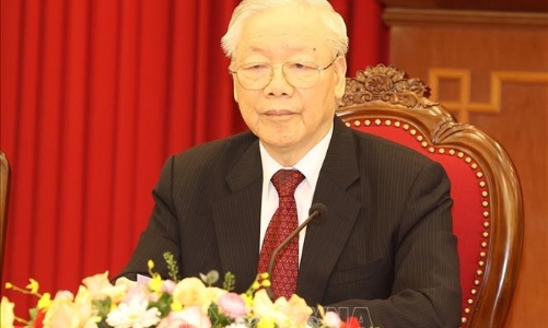 Tổng Bí thư Nguyễn Phú Trọng điện đàm cấp cao với Tổng thống Pháp Emmanuel Macron