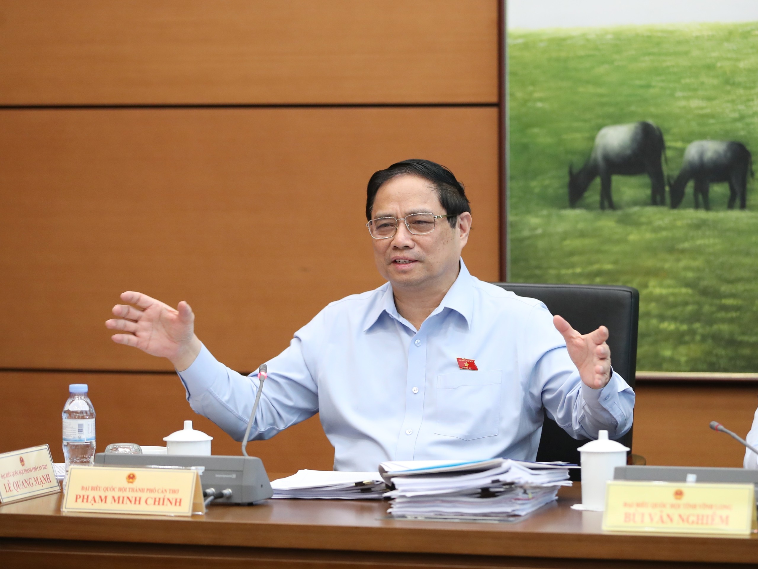 Thủ tướng Chính phủ: Vấn đề sạt lở, sụt lún, hạn hán, ngập mặn đồng bằng sông Cửu Long là vấn đề lớn thì phải có những dự án lớn, vừa phải giải quyết vấn đề trước mắt nhưng cũng phải xây dựng các dự án lớn mang tính lâu dài để ngăn chặn sự tác động tiêu cực.