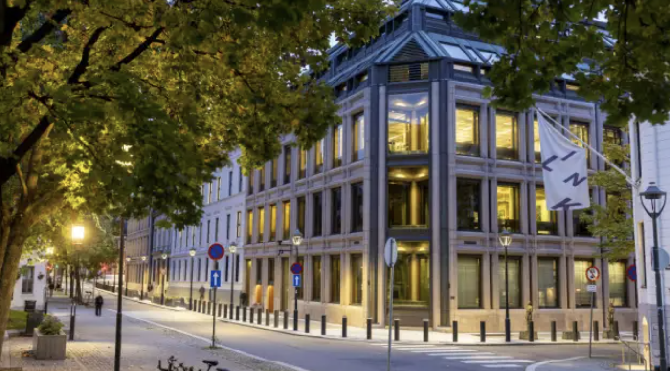 Trụ sở Ngân hàng Trung ương Na Uy (Norges Bank) ở Oslo - Ảnh: Getty.