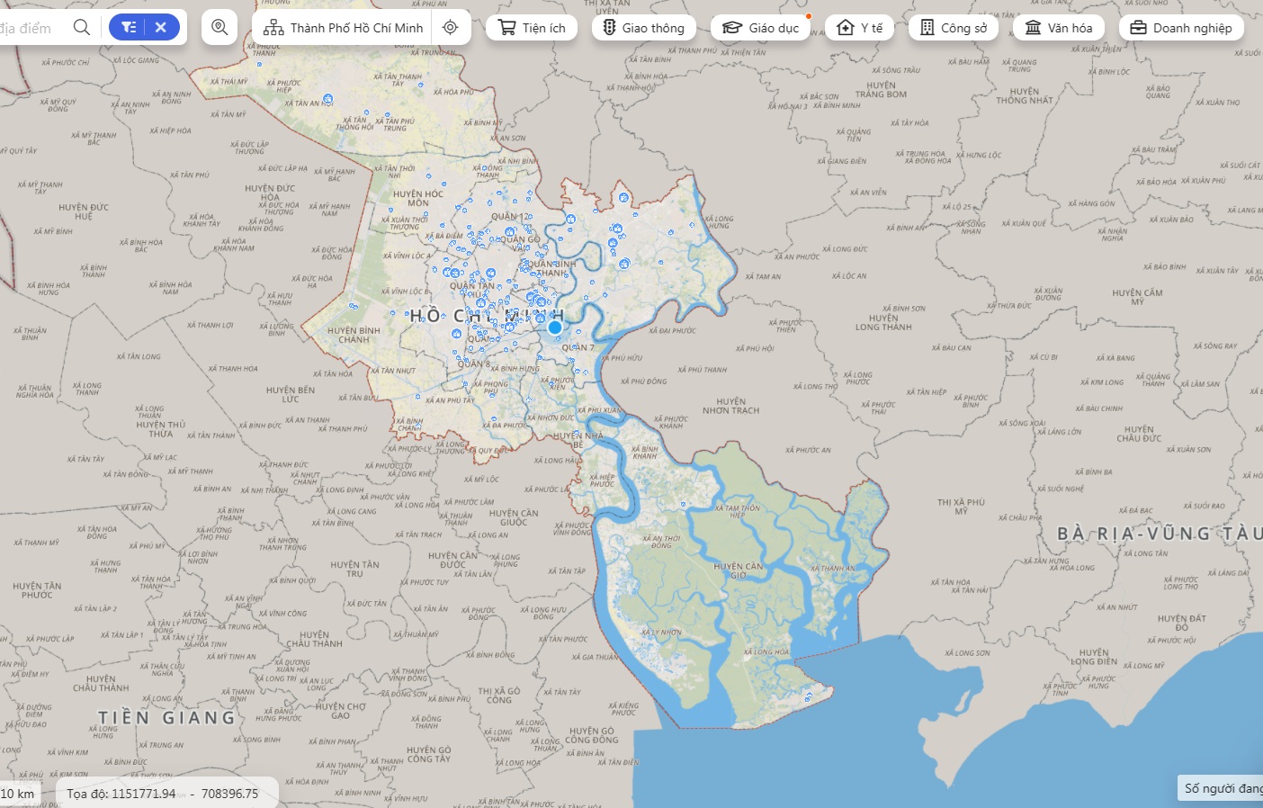 TP.HCM sẽ đưa vào sử dụng Bản đồ số tích hợp dữ liệu đa ngành. Ảnh giao diện Bản đồ số TP.HCM.
