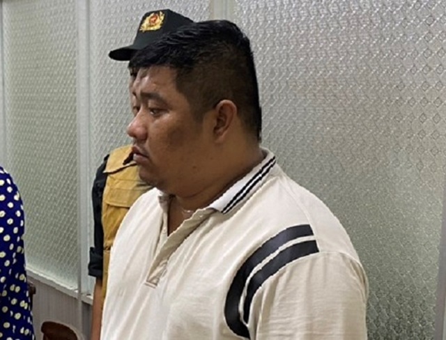 Đối tượng Trịnh Tuấn Kiệt tại cơ quan công an. 