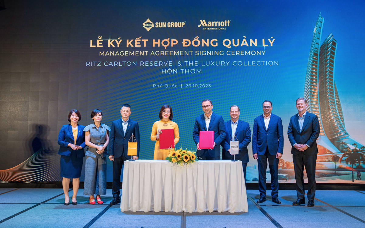 Marriott International, Inc. vừa công bố ký kết thỏa thuận quản lý ba khu nghỉ dưỡng sang trọng mới tại Việt Nam.