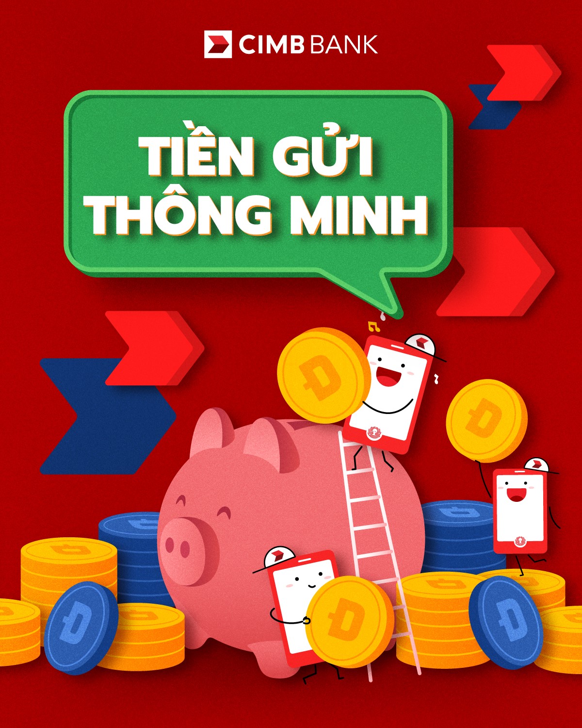 Sản phẩm Tài khoản Tiền gửi Thông minh của Ngân hàng CIMB giúp khách hàng hưởng lãi suất tiền gửi có kỳ hạn.