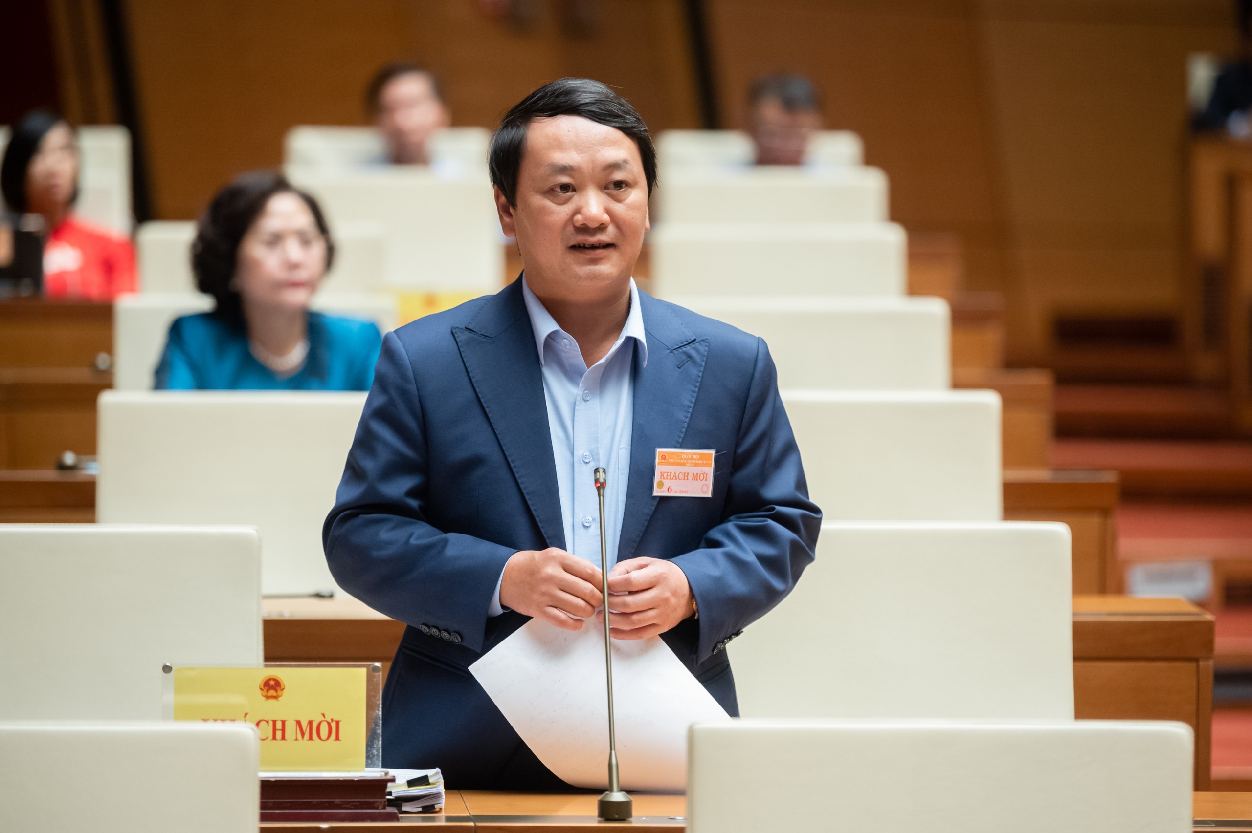 Bộ trưởng, Chủ nhiệm Ủy ban Dân tộc Hầu A Lềnh. Ảnh - Quochoi.vn.