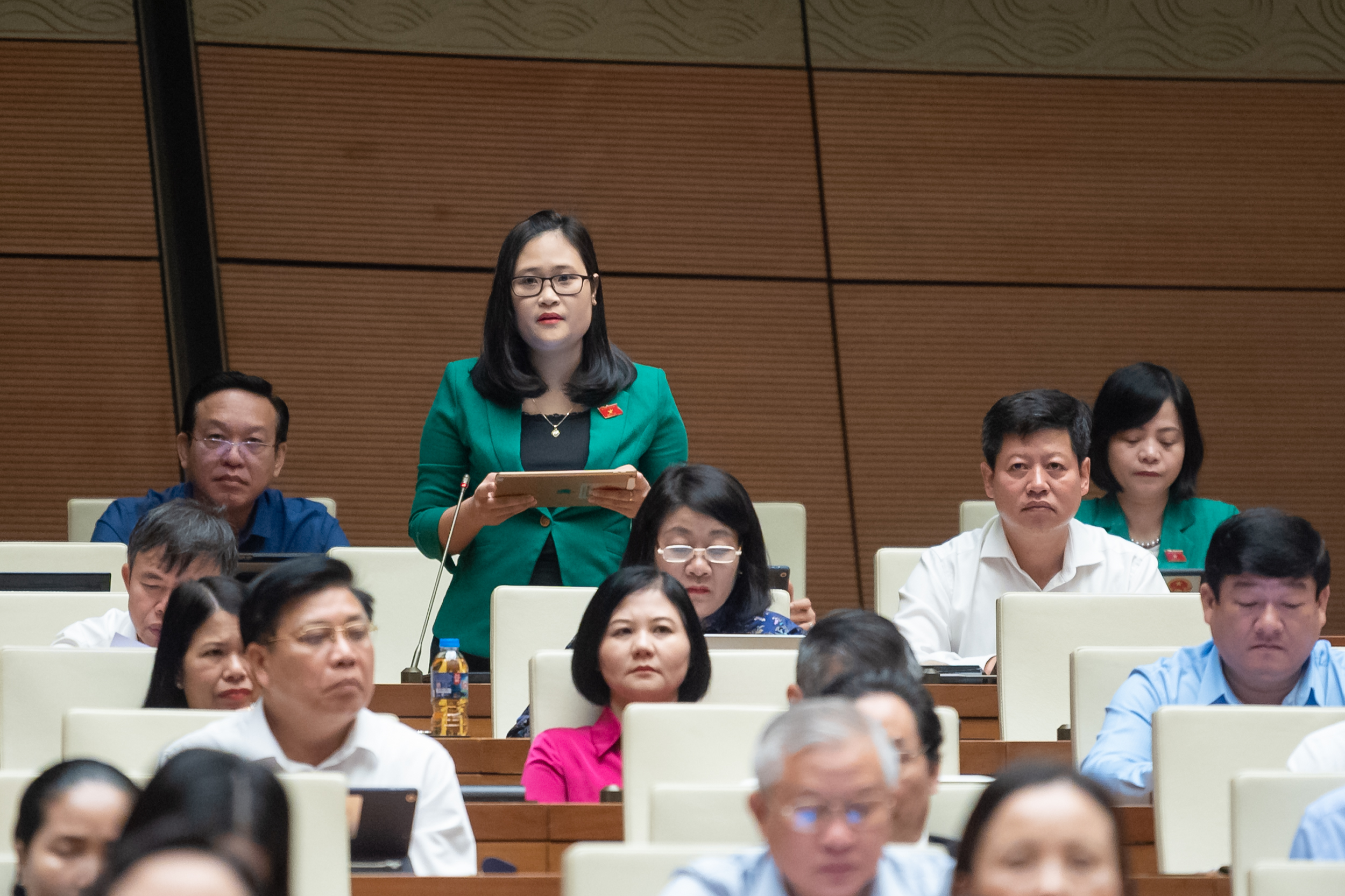 Đại biểu Hà Ánh Phượng, Đoàn Đại biểu Quốc hội tỉnh Phú Thọ. Ảnh - Quochoi.vn.