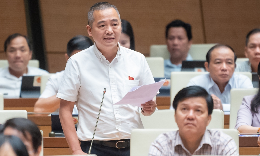 Đại biểu Nguyễn Lân Hiếu, Đoàn Đại biểu Quốc hội tỉnh Bình Định. Ảnh - Quochoi.vn.