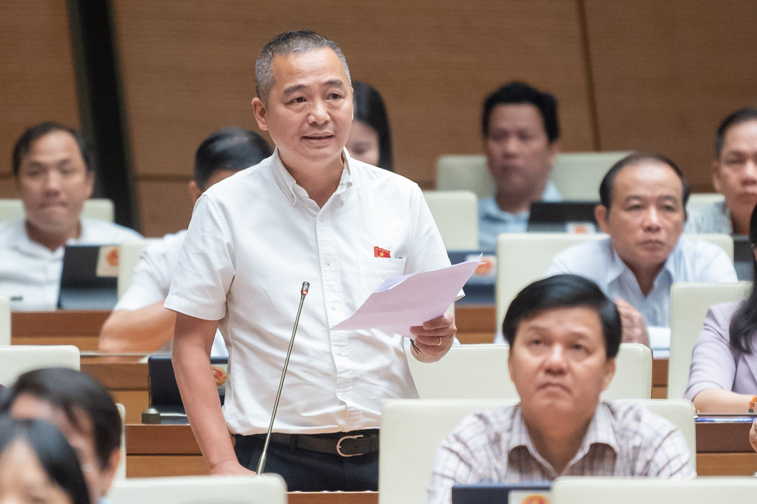 Đại biểu Nguyễn Lân Hiếu, Đoàn Đại biểu Quốc hội tỉnh Bình Định. Ảnh - Quochoi.vn.