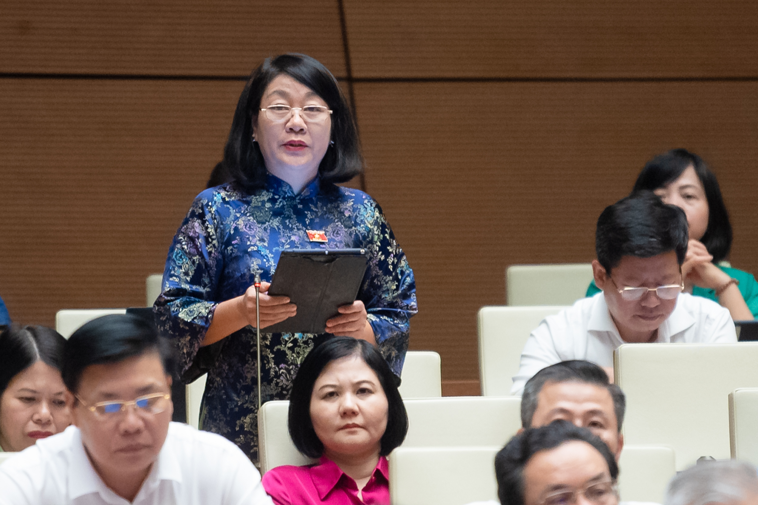 Đại biểu Nguyễn Thị Tuyết Nga, Đoàn Đại biểu Quốc hội tỉnh Quảng Bình. Ảnh - Quochoi.vn.