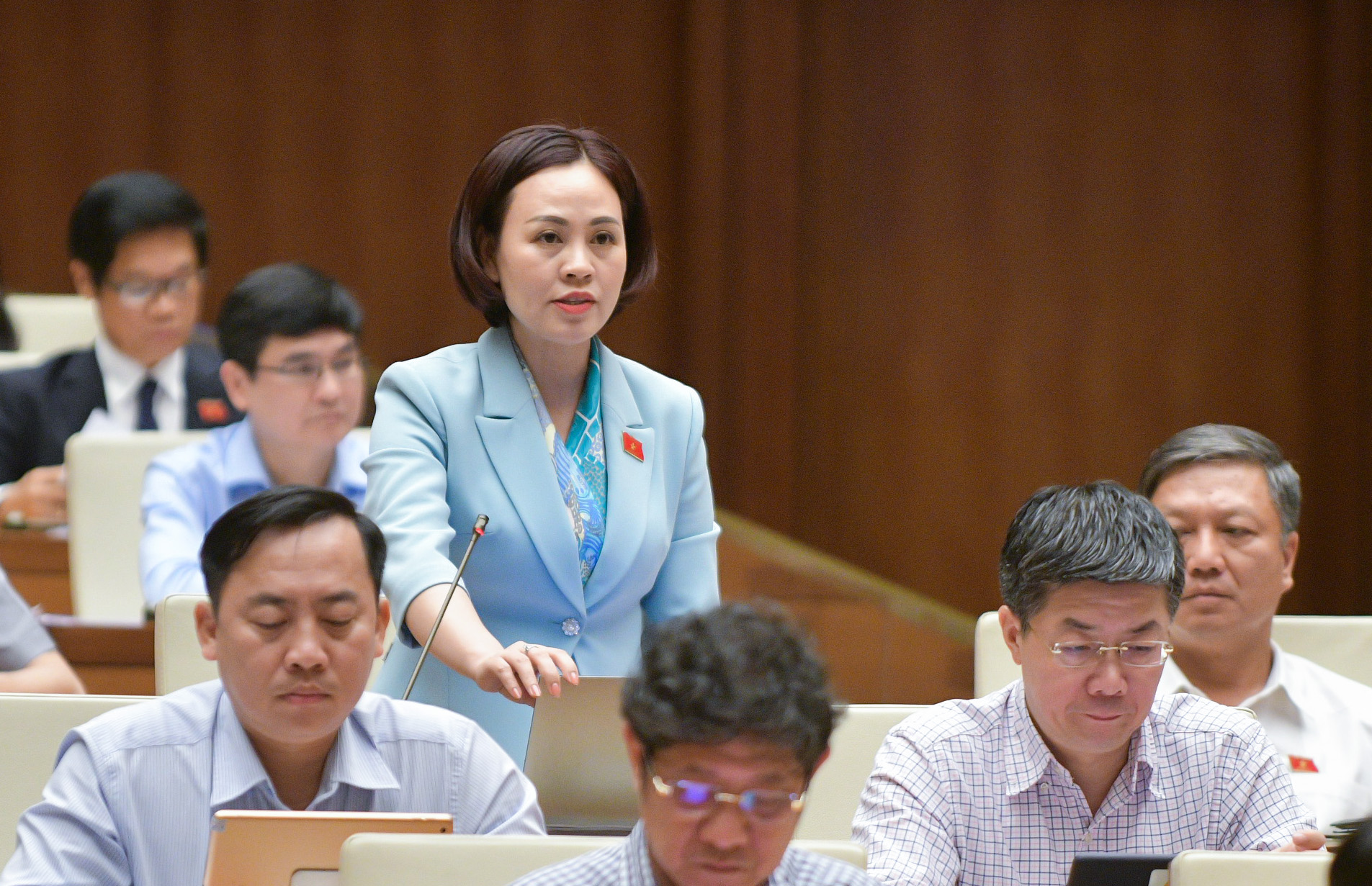 Đại biểu Trần Thị Hồng Thanh, Đo&agrave;n Đại biểu Quốc hội tỉnh Ninh B&igrave;nh. Ảnh - Quochoi.vn.