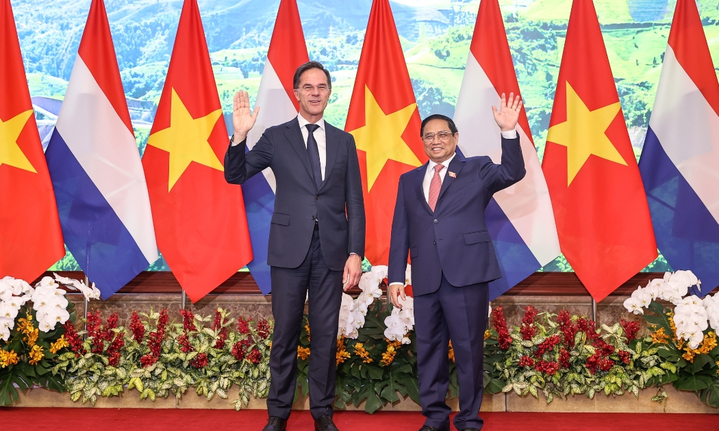Sáng 2/11, sau lễ đón chính thức, Thủ tướng Phạm Minh Chính đã hội đàm với Thủ tướng Mark Rutte - Ảnh: Trí Phong.