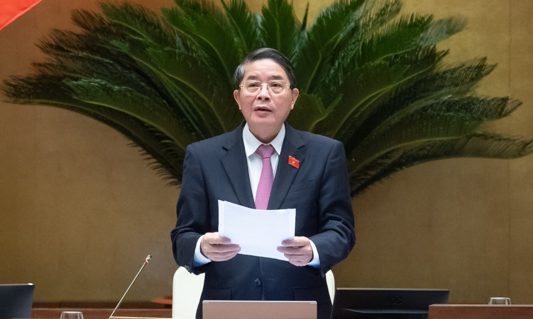 Phó Chủ tịch Quốc hội Nguyễn Đức Hải phát biểu kết luận phiên thảo luận về luật đất đai (sửa đổi) chiều ngày 3/12/2023. (Ảnh:quochoi.vn)