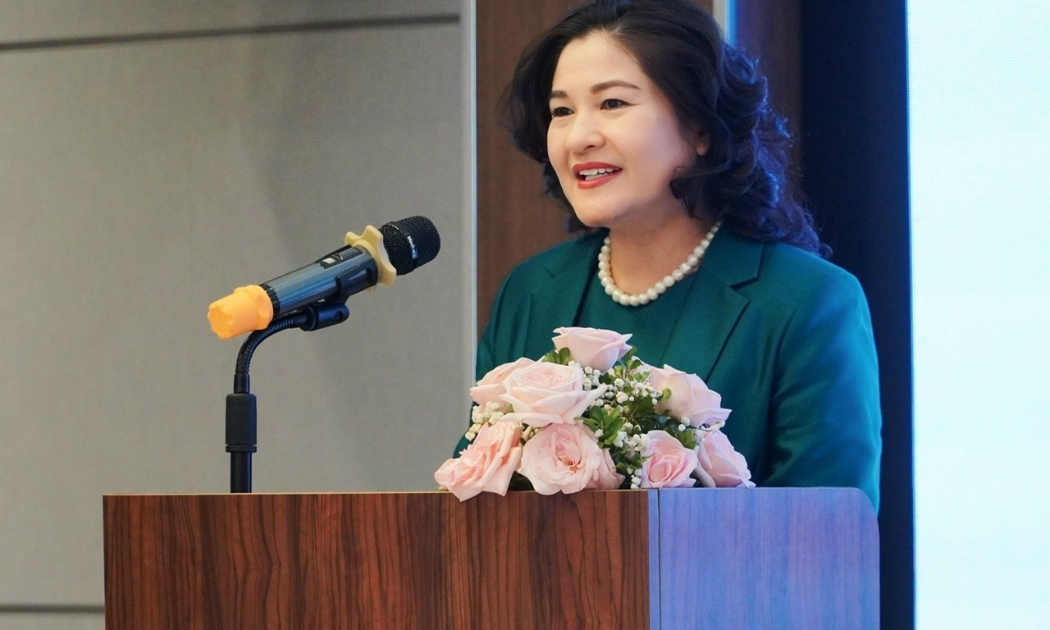 Thứ trưởng Nguyễn Thị Hà nhấn mạnh công tác phòng ngừa, ứng phó với bạo lực trên cơ sở giới vẫn còn thách thức. Ảnh - MOLISA.