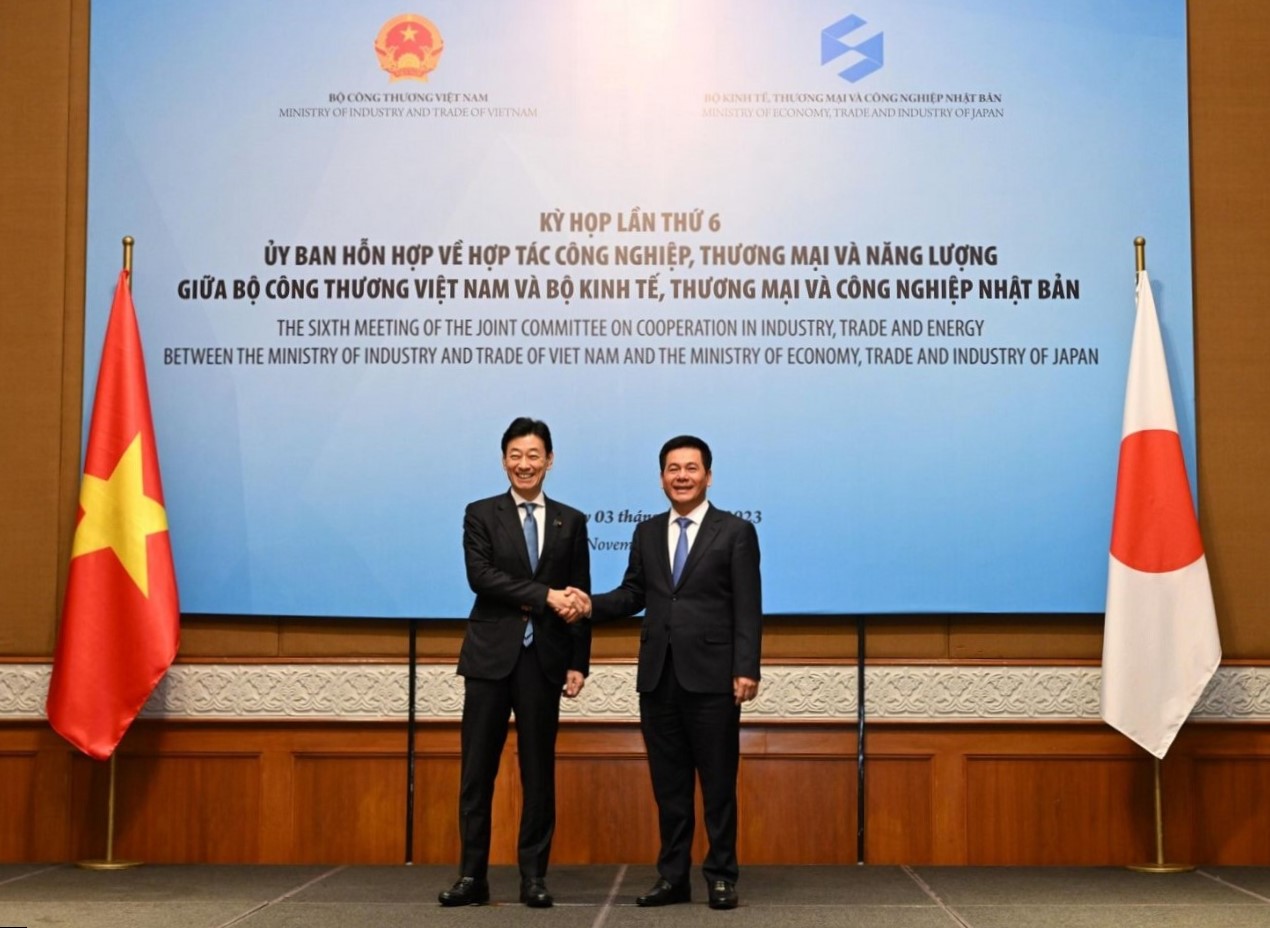 Bộ trưởng Nguyễn Hồng Diên và Bộ trưởng Nishimura Yasutoshi nhất trí việc thành lập Nhóm công tác chung giữa hai Bộ nhằm xây dựng các dự án đồng sáng tạo hướng tới tương lai của hai quốc gia.