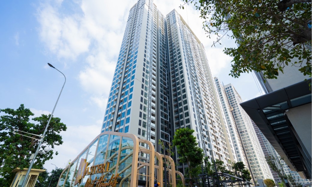Không gian bên ngoài dự án Masteri West Heights tại Smart City, Tây Mỗ (Hà Nội).