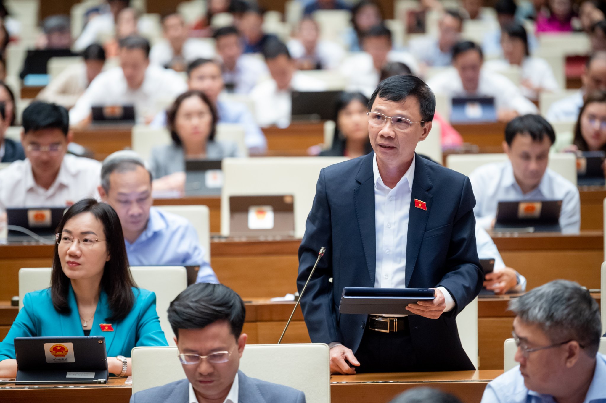 Đại biểu Nguyễn Văn Thi, Đo&agrave;n Đại biểu Quốc hội tỉnh Bắc Giang. Ảnh - Quochoi.vn.