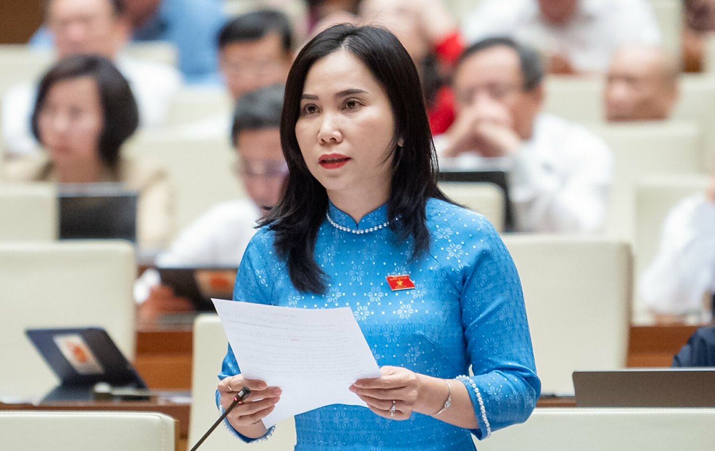 Đại biểu L&ecirc; Thị Ngọc Linh, đo&agrave;n Bạc Li&ecirc;u.