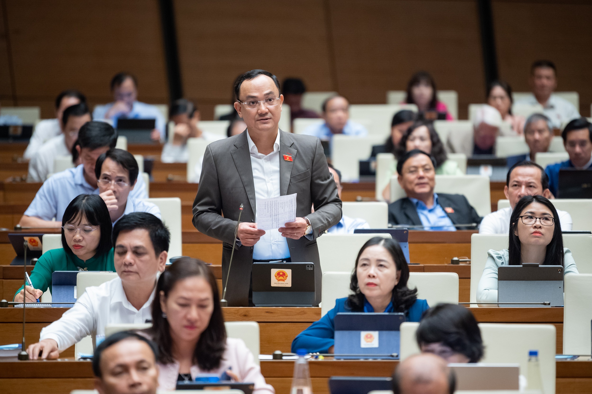 Đại biểu Nguyễn Ngọc Sơn, Đoàn Đại biểu Quốc hội tỉnh Hải Dương. Ảnh - Quochoi.vn.
