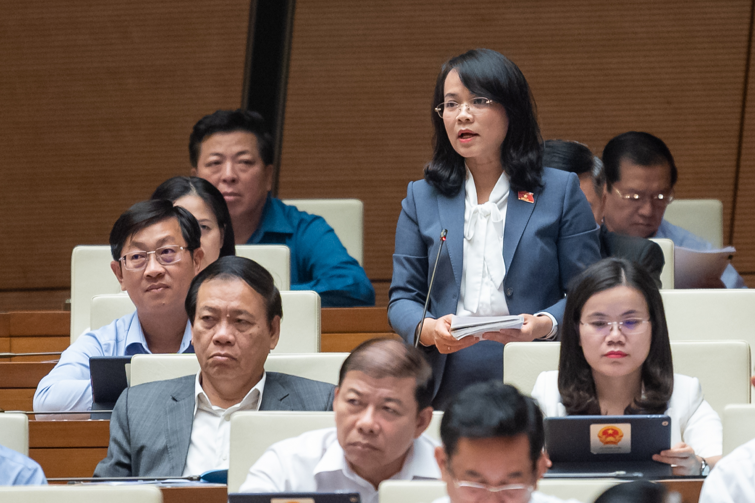 Đại biểu Phạm Thị Hồng Yến, Đo&agrave;n Đại biểu Quốc hội tỉnh B&igrave;nh Thuận. Ảnh - Quochoi.vn.