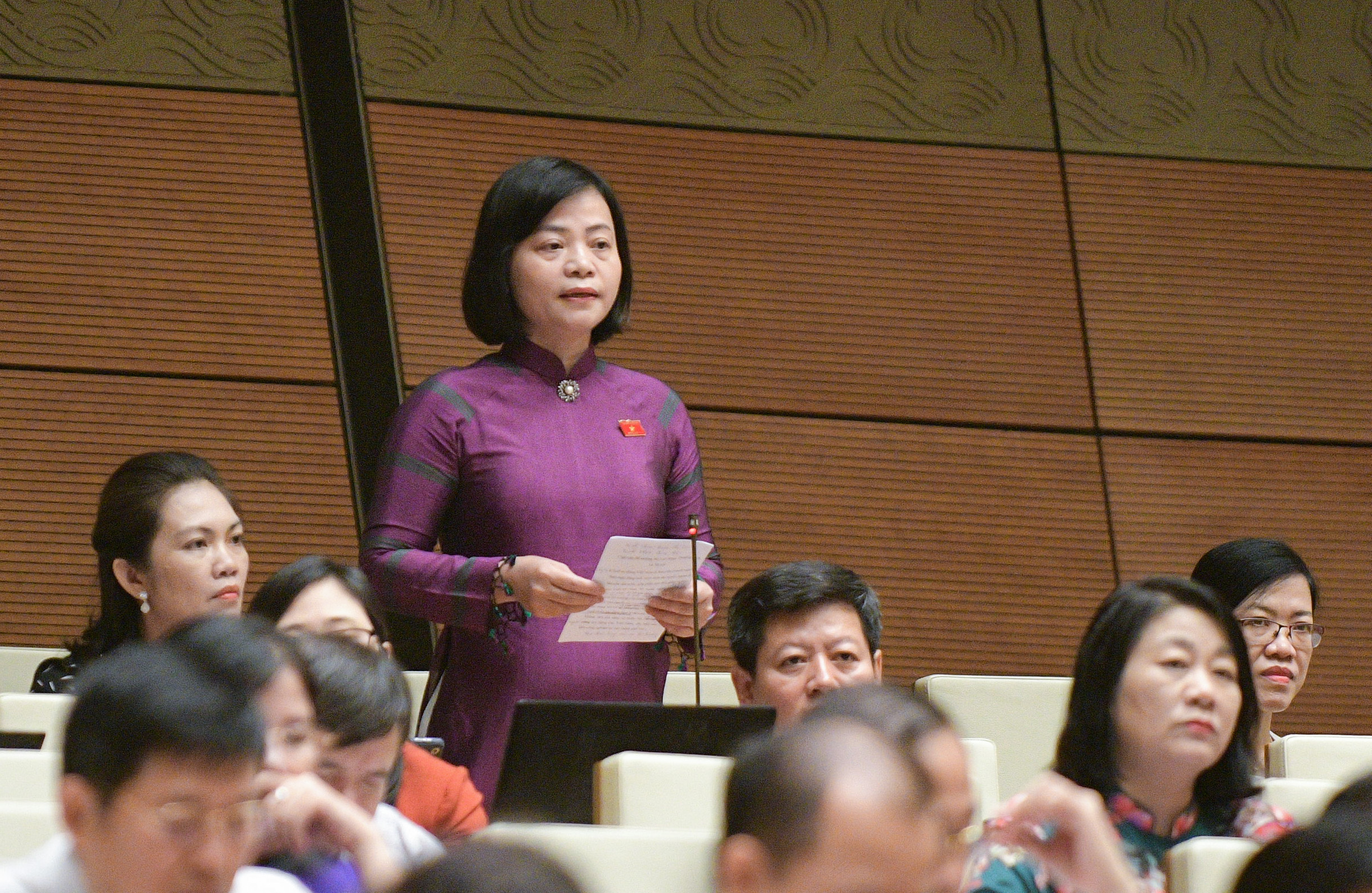 Đại biểu Nguyễn Thanh Cầm, Đo&agrave;n Đại biểu Quốc hội tỉnh Tiền Giang. Ảnh - Quochoi.vn.