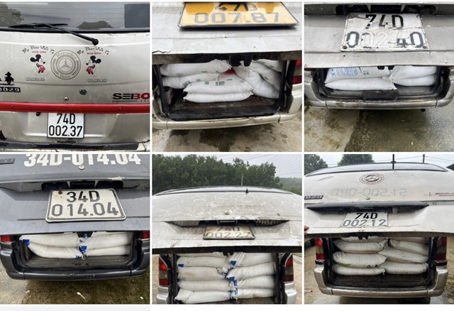 C&ocirc;ng an huyện Đakr&ocirc;ng, tỉnh Quảng Trị ph&aacute;t hiện, bắt giữ nhiều vụ vận chuyển đường k&iacute;nh nhập lậu