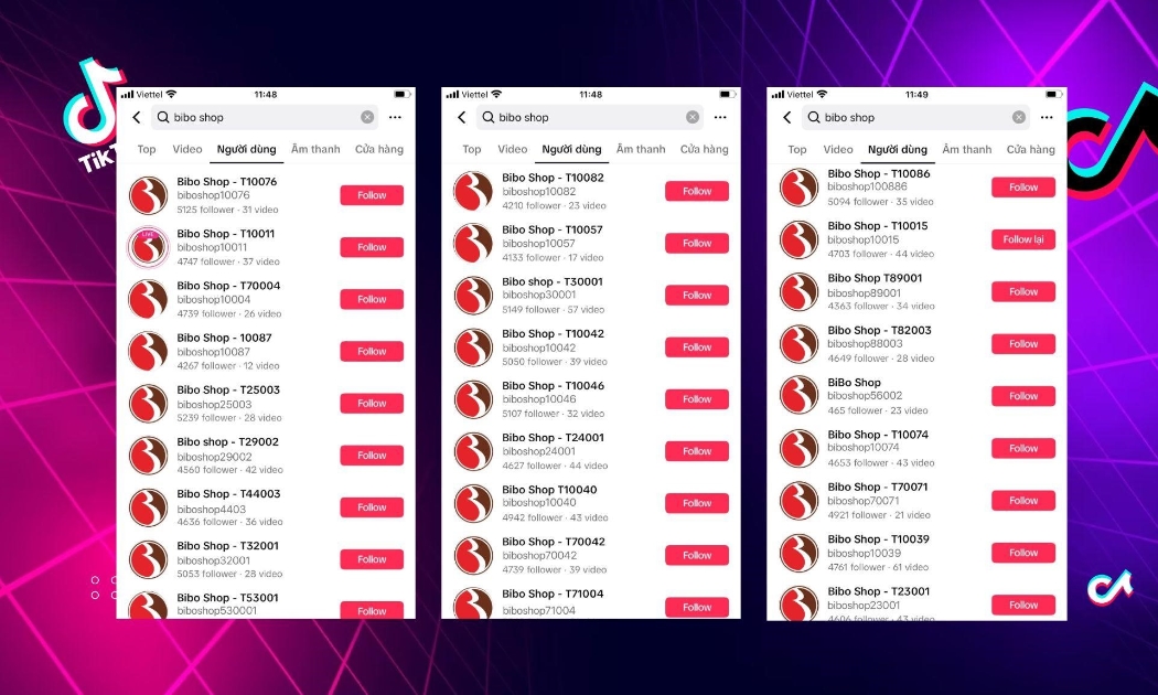 Bibo Shop phủ đỏ TikTok.