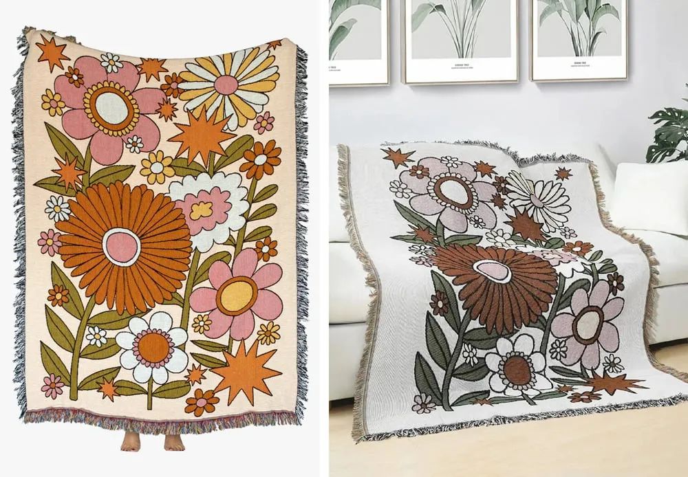 Shein bị c&aacute;o buộc đạo văn thiết kế &ldquo;hoa nở&rdquo; (tr&aacute;i) của một trong những nh&agrave; thiết kế &nbsp;