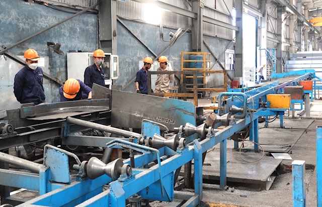 Một Cơ sở sản xuất thép tại Khu công nghiệp Hòa Khánh, Đà Nẵng.