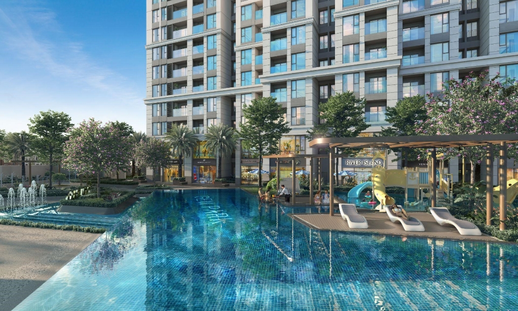 Hồ bơi Gem Park hứa hẹn là điểm thư giãn và check-in được yêu thích của cộng đồng cư dân. Nguồn: N.H.O.