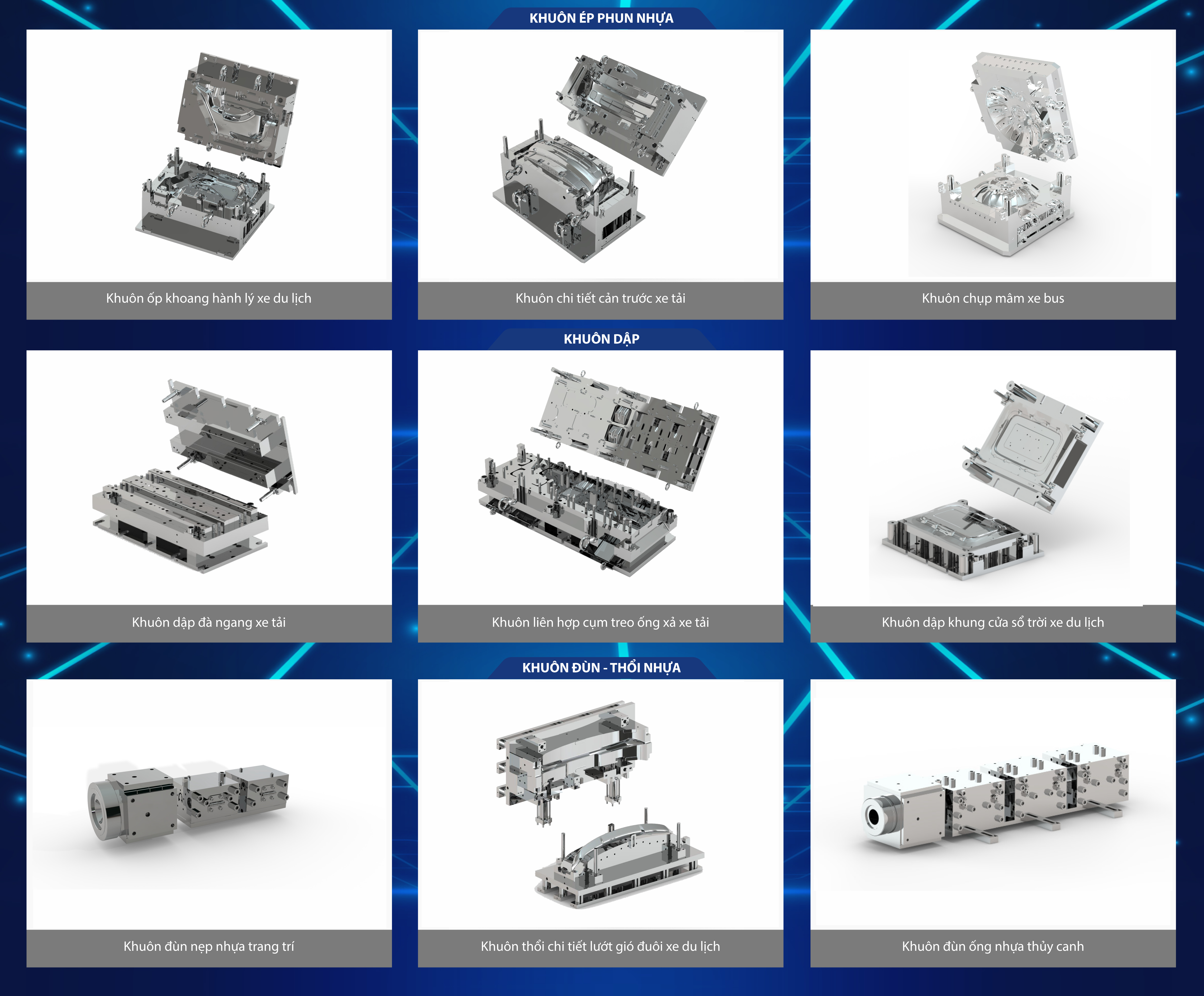 Các sản phẩm khuôn mẫu của Thaco Industries.