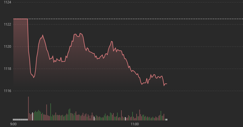 Diễn biến chỉ số VN-Index s&aacute;ng nay.