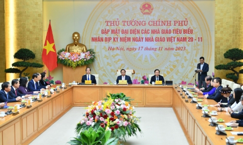 Thủ tướng Chính phủ gặp mặt đại diện các nhà giáo tiêu biểu