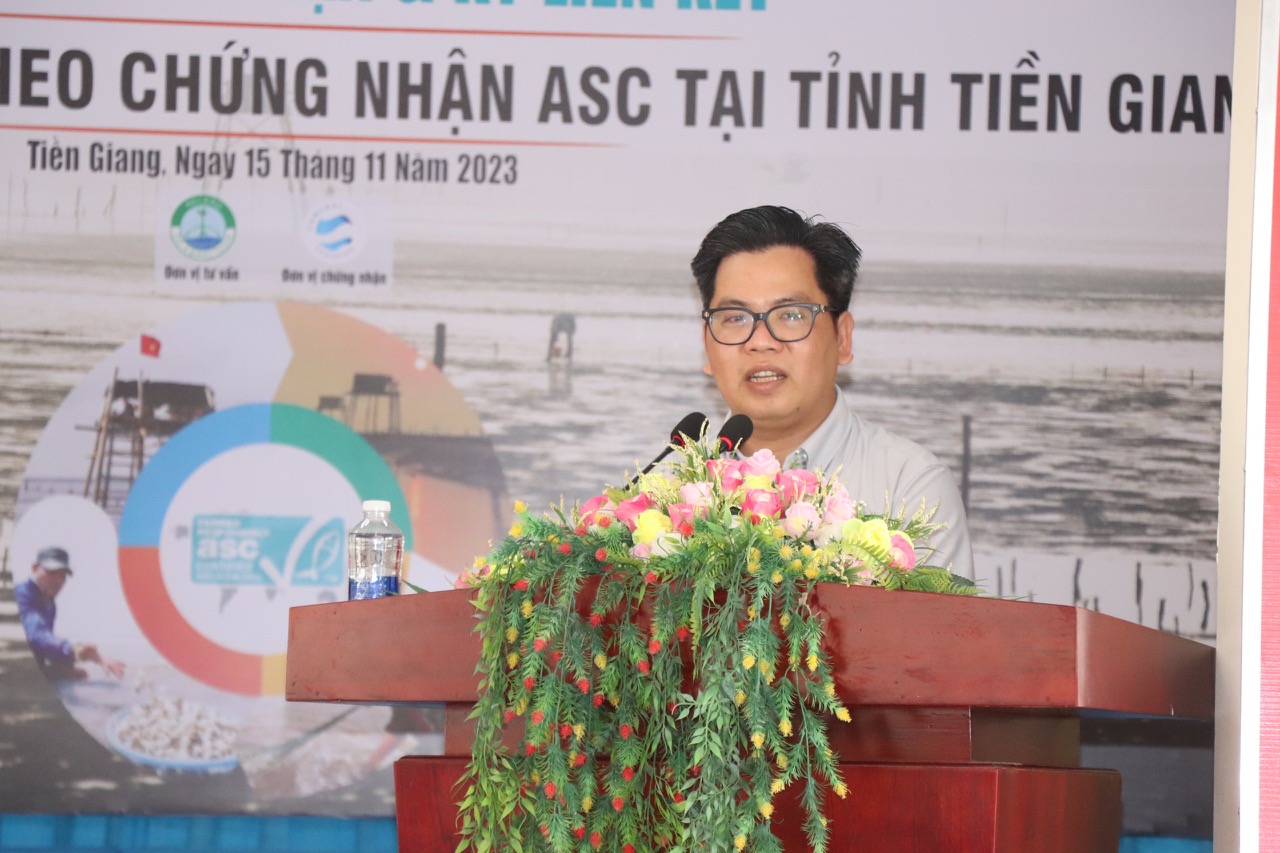Ông Đinh Xuân Lập: "Khi tuân thủ chứng nhận ASC cho sản xuất nghêu sẽ mang lại nhiều lợi ích".