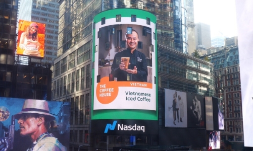 The Coffee House tự hào mang ly cà phê sữa đá Việt Nam đến Quảng trường Thời Đại New York