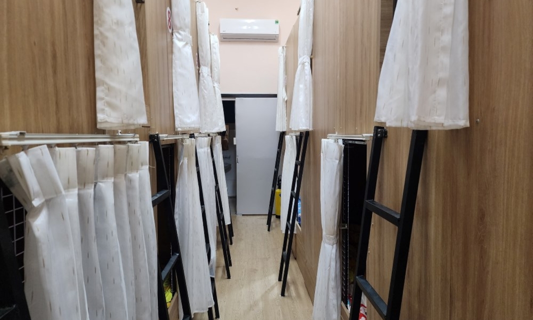 Các hộp ngủ chỉ rộng 2 - 2,2m, không đảm bảo an toàn PCCC