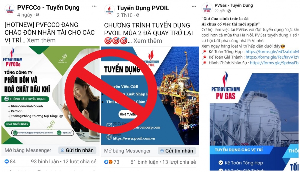 Nhiều trang fanpage giả mạo, lừa đảo tuyển dụng người lao động tràn lan trên các mạng xã hội