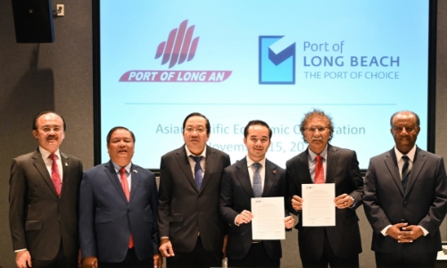 Cảng Long An và Cảng Long Beach ký kết ý định thư thiết lập quan hệ hợp tác 