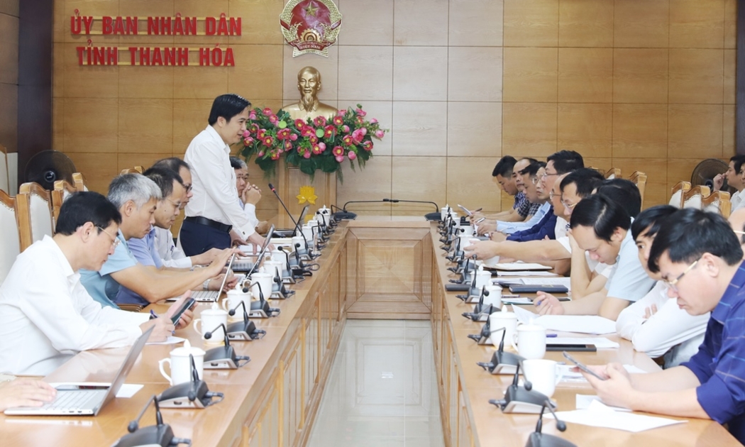 Đại diện Tổng công ty Truyền tải điện Quốc gia làm việc với UBND tỉnh Thanh Hóa về công tác tổ chức triển khai thực hiện dự án Đường dây 500kV NMNĐ Nam Định I - Thanh Hóa
