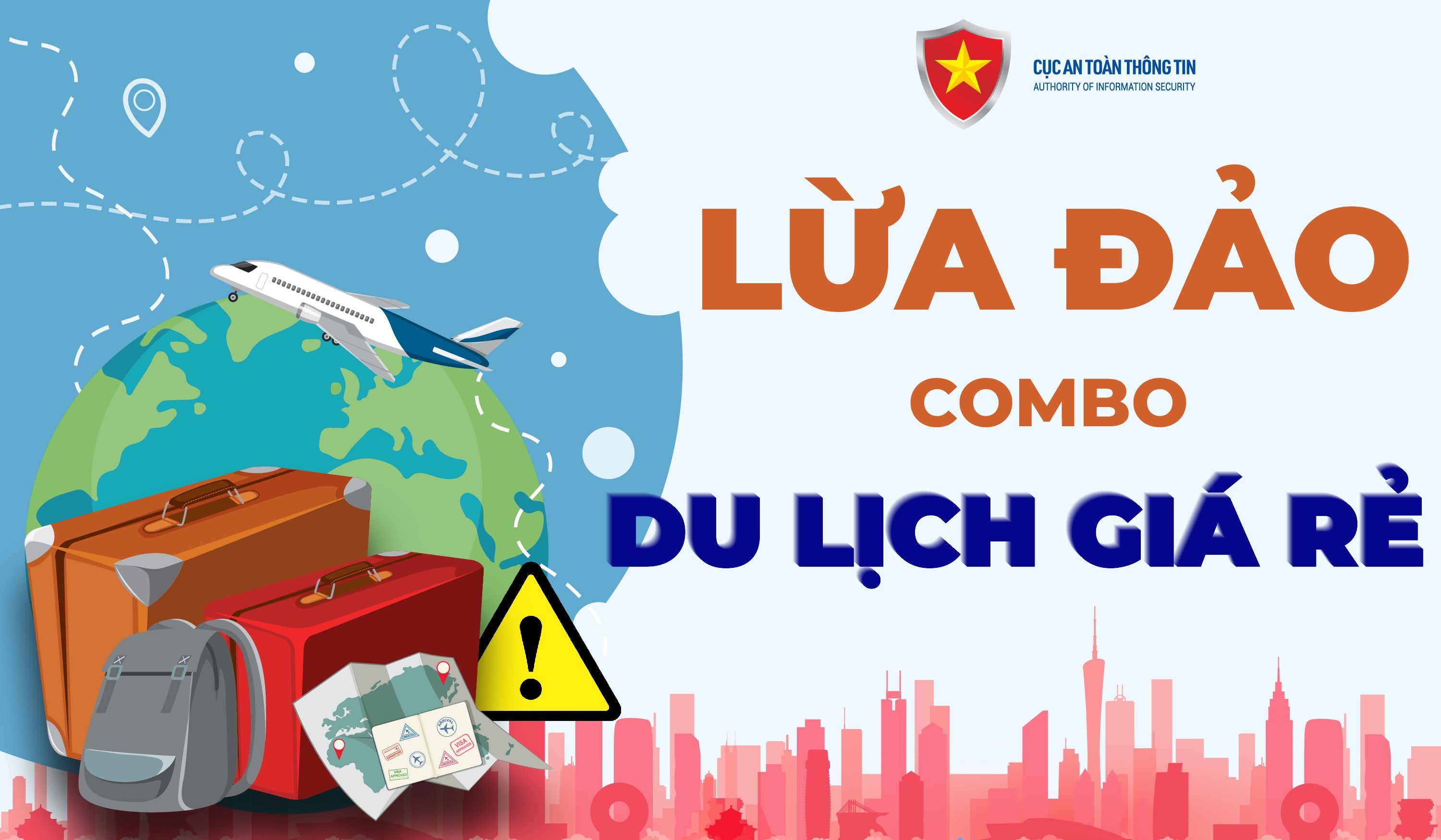 Cảnh báo chiêu trò lừa đảo combo du lịch giá rẻ cuối năm. Ảnh: Cục An toàn thông tin.