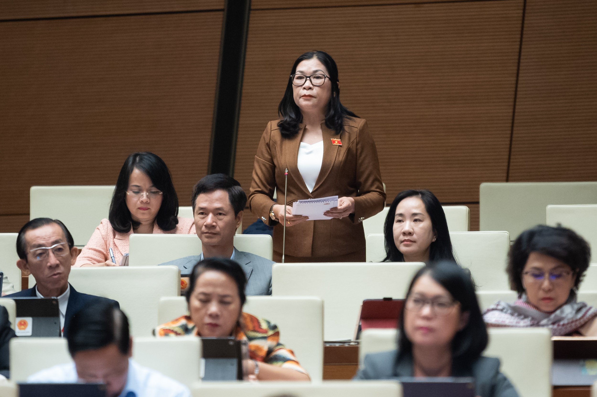 Đại biểu Bố Thị Xu&acirc;n Linh, đo&agrave;n B&igrave;nh Thuận.