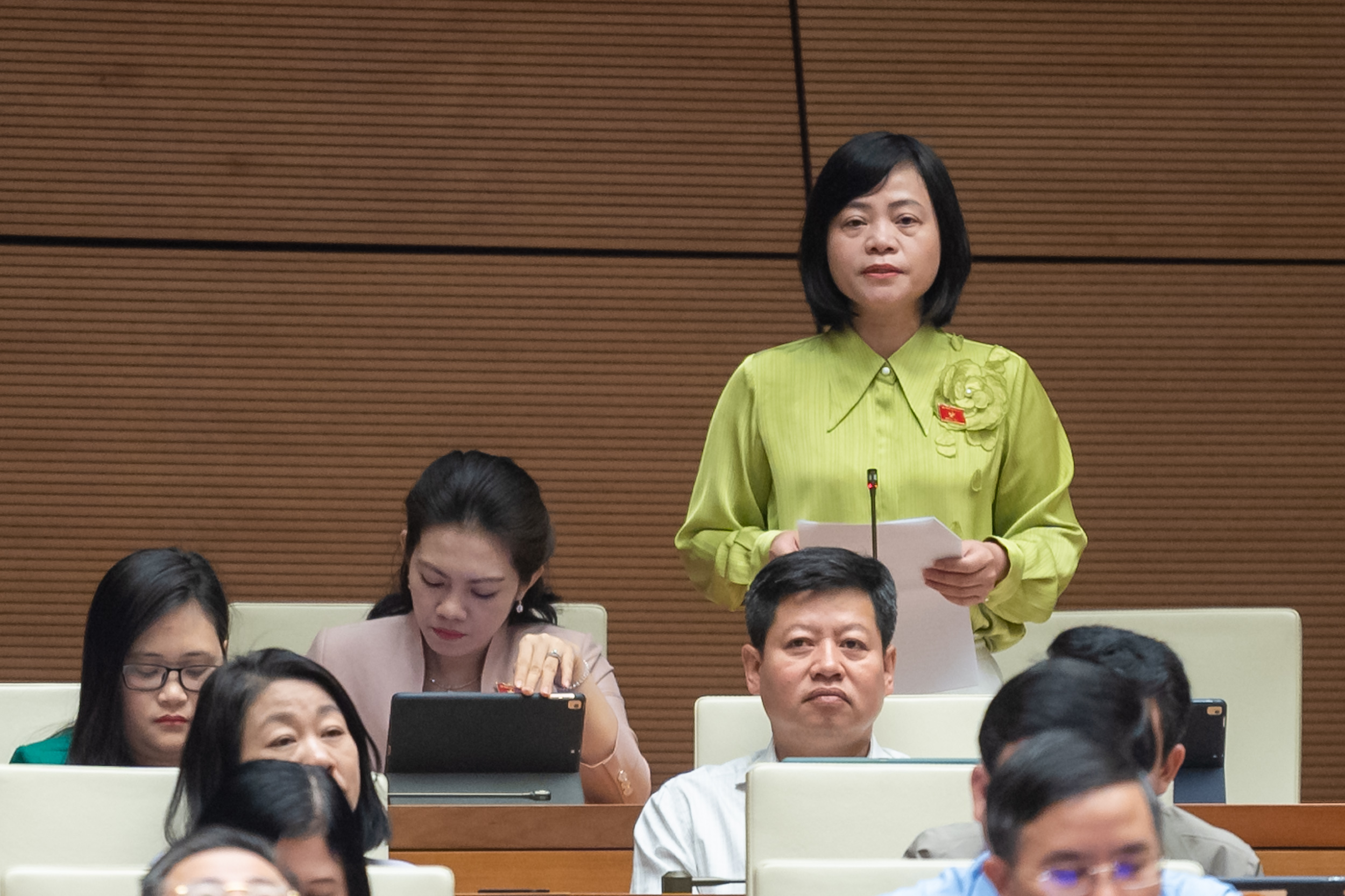 Đại biểu Nguyễn Thanh Cầm, đoàn Đại biểu Quốc hội tỉnh Tiền Giang. Ảnh: Quochoi.vn.