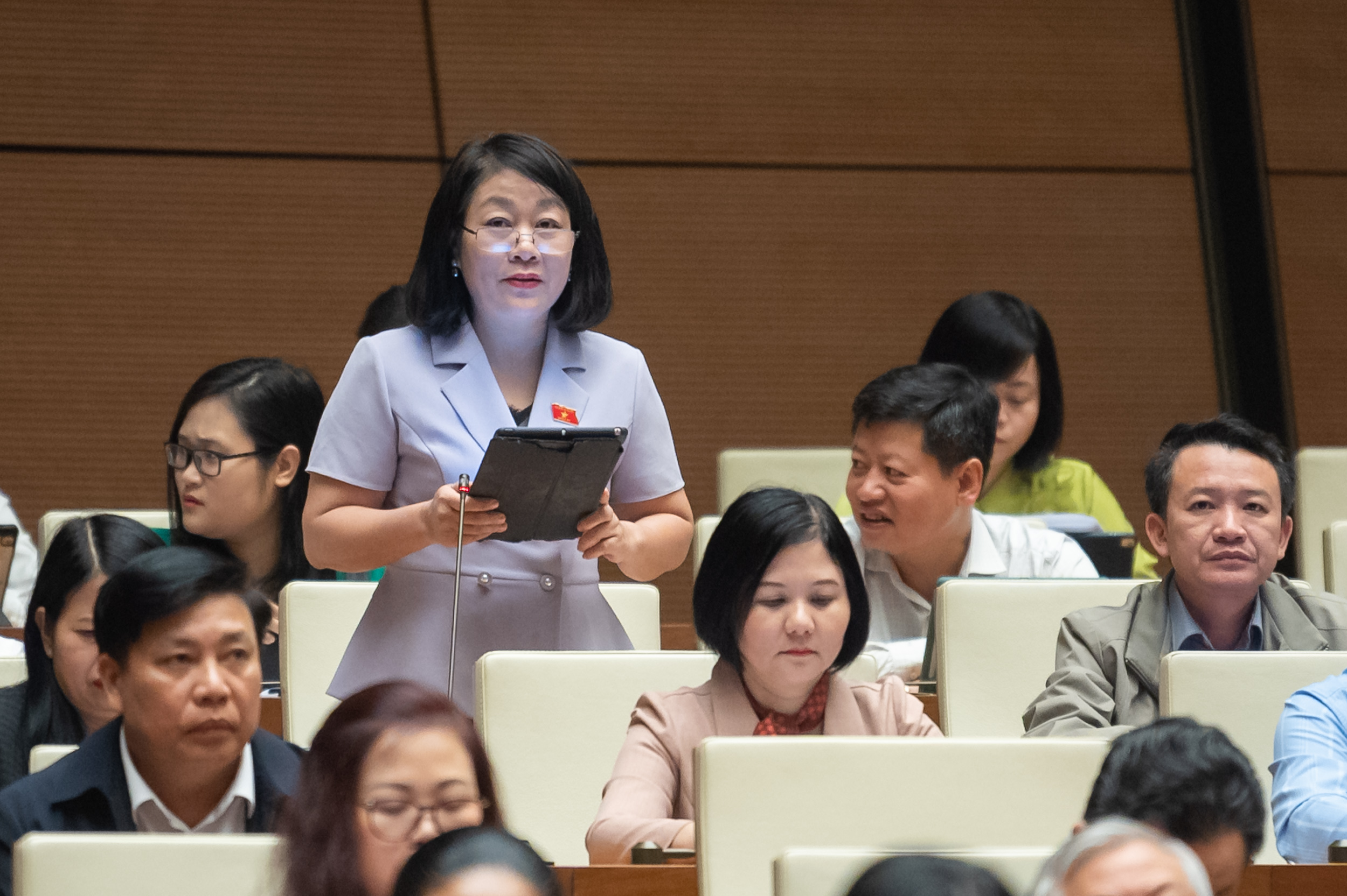 Đại biểu Nguyễn Thị Tuyết Nga, đoàn Đại biểu Quốc hội tỉnh Quảng Bình. Ảnh: Quochoi.vn.