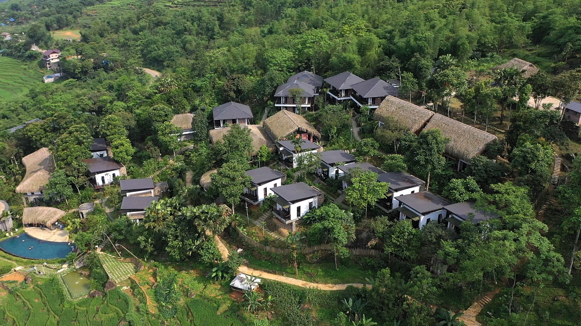 Các homestay ở Pù Luông được xây dựng những năm trở lại đây để phục vụ khách du lịch